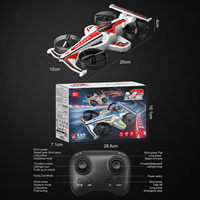 Voiture volante RC 2 en 1, mode terrestre et aérien, quadricoptère 2.4G avec maintien d'altitude, retournement à 360°, lumières LED