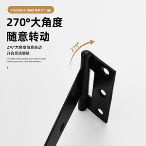 T Shape Hinge Cold Rolled Steel 4 Hole 180 Degree Opening For Door Gate Fence Industrial Design - Product Image 4