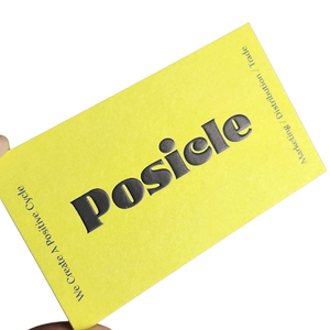 Carte de visite en relief de remerciement personnalisée de haute qualité en papier coton de luxe Panton impression couleur - Product Image 3