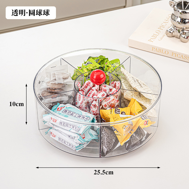 Transparent fruit plate [with lid - round shape]
