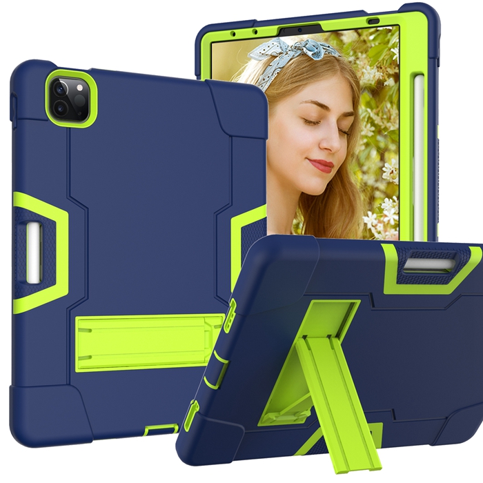 Bleu marine + olivine