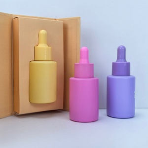 En Stock: Botella de Vidrio Cosmética Multicolor de 30 ml con Hombro Plano y Gotero, Envase para Cuidado de la Piel, Botella Personalizada para Aceites Esenciales - Product Image 3