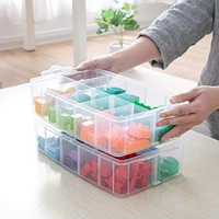 Portable multifonctionnel PP mallette de rangement pour matériel de pêche leurre boîte multicouche bijoux stockage plastique pêche leurre crochet appât