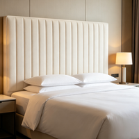 Tête de lit murale capitonnée à canaux verticaux modernes, pour chambre d'hôtel 5 étoiles, tête de lit rembourrée, mobilier FF&E sur mesure