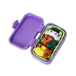 Cross-border Bestseller 3D <b>Stress</b>-<b>relief</b> Sushi Lunchbox Figurine <b>Toy</b> 3-compartment Click Decoration Small Gift for Youth - Product Image 5