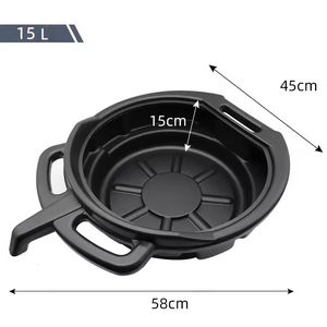Bac de vidange d'huile |   Plastique noir anti-éclaboussures |   Bac de récupération d'huile moteur en plastique épaissi pour réparation automobile - Product Image 3