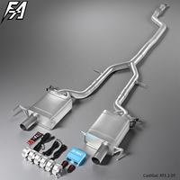 Système d'échappement haute performance Cat-back adapté pour Cadillac ATS 2.0T, avec sections intermédiaire et arrière à soupape électronique
