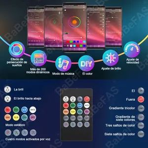 Kit Luci LED RGB per <span class=keywords><strong>Auto</strong></span> con Controllo APP, Sistema di Illuminazione Sottoscocca a Flusso Continuo, Striscia LED Neon per Telaio <span class=keywords><strong>Auto</strong></span> - Product Image 2