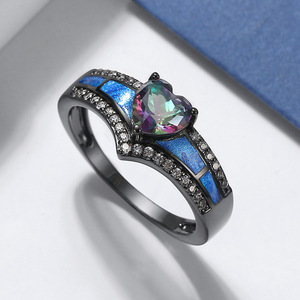 Anello Vintage con Design Barocco a Cuore Colorato per Donne - Product Image 6