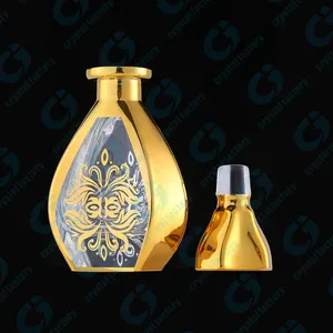 Cj-hot bán Antique Luxury handmade Arabic 150ml UV in Nước hoa thủy tinh hiển thị Decanter chai - Product Image 5