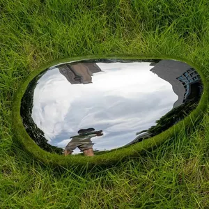 OEM ODM Outdoor <strong>Garden</strong> Lake Decoration Polished Stainless Steel Pebble Sculpture Landscape Metal Crafts Art <strong>Statue</strong> - Product Image 5