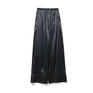 Prix d'usine Dames Couleur Unie <span class=keywords><strong>Pantalon</strong></span> à Jambes Larges <span class=keywords><strong>Pantalon</strong></span> à Cordon Lâche Doux Confortable <span class=keywords><strong>Noir</strong></span> <span class=keywords><strong>Satin</strong></span> de Soie <span class=keywords><strong>Pantalon</strong></span> Long Pour les Femmes - Product Image 1