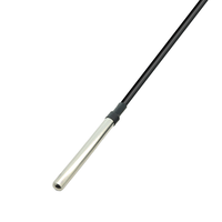 Kabel Sensor Suhu DS18B20 dengan Probe Baja Tahan Karat, Konektor PHS2.0, Kabel Terproteksi, OEM, Kabel Harness Kustom