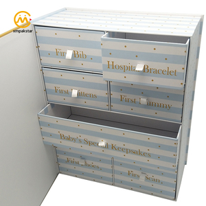 Custom Gold Hot Stamping logo Cardboard Advent Calendar Drawer Style <strong>Baby</strong> Trinket Packaging <strong>Keepsake</strong> Magnetic <strong>Box</strong> - Product Image 4