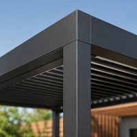 Pergola de jardin en aluminium durable pour l'extérieur, abri de loisirs résistant aux intempéries, structure de cour de villa