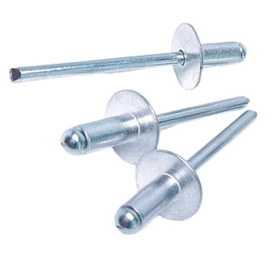 Rivets à tête plate en aluminium couleur blanc personnalisée, rivets aveugles à grande tête à bride, rivets <span class=keywords><strong>POP</strong></span> 5/32 3/16, Remaches peintes en couleur - Product Image 3