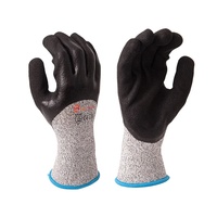 Gants résistants aux coupures SNELL HPPE avec doublure en fibre de verre, paume enduite de nitrile sablé, résistants à l'abrasion pour l'industrie et la machinerie