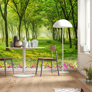 Nordique forêt herbe paysage <span class=keywords><strong>Boulevard</strong></span> 3D Mural salon chambre Tv fond mur - Product Image 2