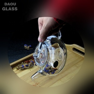 กาน้ำชาแก้วทนอุณหภูมิสูง400มล. พร้อมตัวกรองรางน้ำเค้กยอดนิยม - Product Image 3