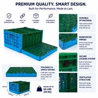 Caisse en plastique pliable robuste et ventilée HUADING 600*500*340 mm pour le transport en vrac de légumes racineux