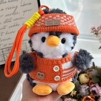 Pendentif en peluche pingouin de dessin animé coloré pour l'hiver, pour sac, sac à dos ou voiture