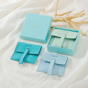 Custom Luxury Microfiber Jewellery Envelopes Pouch Bag Bracelet <b>Earrings</b> Jewelry Pouches - Product Image 5