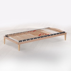 MOD. BASE SIMPLE DUAL FIXED 80X190 EN BOIS AVEC AMORTISSEURS SBS - Product Image 1