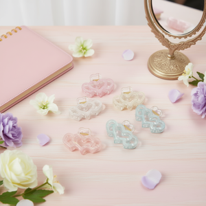 Pince à cheveux trois cœurs 9 cm pour femmes et filles - Product Image 2