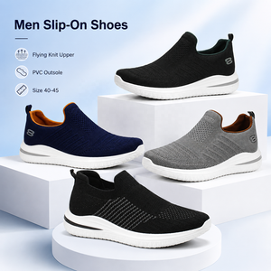 2026 Logo Personalizzato <span class=keywords><strong>Uomo</strong></span> <span class=keywords><strong>Sneakers</strong></span> Calza Flyknit Fodera Contrasto Slip On Platform Imbottita Camminata Casual - Product Image 2