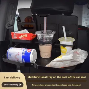 Organizador de Almacenamiento Plegable Multifuncional para Auto con Material PP, Diseño Moderno, Portavasos y Bandeja para Comer en el Asiento Trasero del Vehículo - Product Image 3