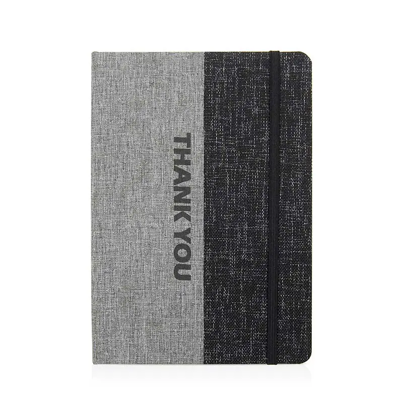 A5 RPET Recycled Eco Friendly Notebook Color Joint Stone Paper Lined Notebook with Silk Screen Printing