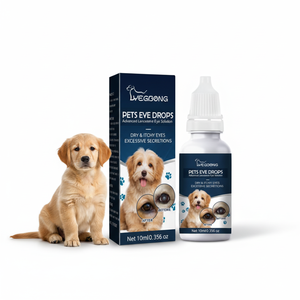 Gocce oculari delicate da 10 ml per cani e gatti con glicerina, pantenolo e PCA sodico per rimuovere le macchie lacrimali e pulire gli <span class=keywords><strong>occhi</strong></span> - Product Image 1