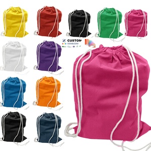 Sac à dos coloré en coton avec cordon de serrage, sac de sport en toile, sac à dos pour hommes, femmes, enfants, école, voyage - Product Image 1