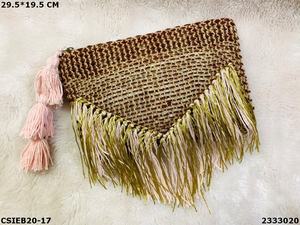 Stylish Jute & Cotton Clutch with Embroidery Zipper Closure Shoulder Strap-Eco-Friendly Fashion Accessory (1-1.9L Capacity) - Product Image 5