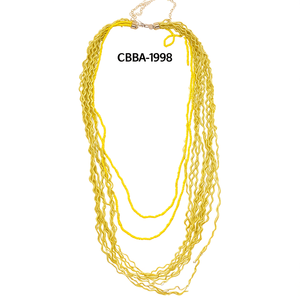 CBBA-1998 Collares de Moda para Mujer, con Cuentas en Capas, Chapados en Oro, de Acero Inoxidable 316L - Product Image 2