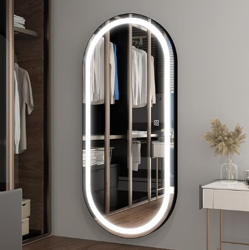 Smart Oval Full Length LED Mirror Wall Mounted Dressing Mirror