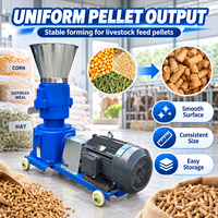 Machine à granulés d'aliments électriques 2000W avec moteur en cuivre et trémie en acier inoxydable pour paille, herbe sèche, tiges de maïs et fourrage