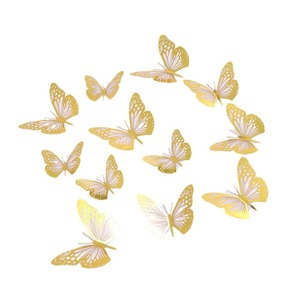 Farfalla cava 3d decorazione a farfalla in metallo cavo decorazione da parete soggiorno casa decorazione tridimensionale a farfalla - Product Image 5