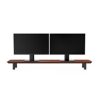 Stand Monitor Komputer Baru Papan Berdensitas Tinggi Rak Penyimpanan Desktop Hitam Minimalis Modern & Pengatur Workstation