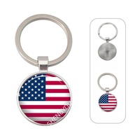 Porte-clés Drapeau du Botswana en Verre de Qualité, Accessoire de Sac, Pendentif, Anneau Porte-clés, Design National des Pays, Personnalisé, Vente en Gros Pas Cher