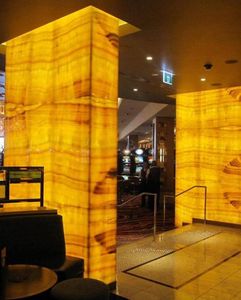 سعر رخام العقيق العسلي الطبيعي - لوحة حائط من حجر العقيق المضاء من الخلف - مقاومة للماء للاستخدام الداخلي في المطبخ والسلالم - Product Image 3