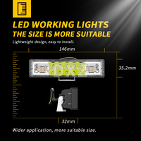 Barre lumineuse de travail DXZ certifiée CE, clignotante/stroboscopique, 6 pouces, 16 LED, blanc+ambre, rouge+bleu, pour bateau, voiture, remise à niveau/amélioration, phare antibrouillard, conduite