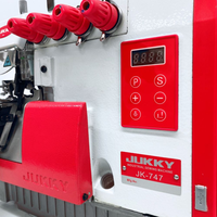 Machine à coudre industrielle à grande vitesse JK747DC, mécanisme à entraînement direct, réalise une couture surjeteuse rapide pour divers matériaux textiles