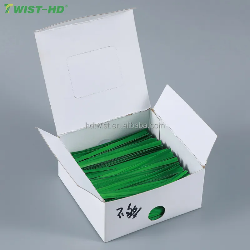 2024 2000PCS/BOX पेपर ट्विस्ट टाई बंडलिंग पैकिंग के लिए विभिन्न रंग कस्टम लंबाई ट्विस्ट बैंड