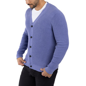 Cardigan décontracté uni personnalisé pour homme, pull tricoté à manches longues, cardigan ouvert sur le devant, vêtement d'extérieur d'hiver, vente en gros - Product Image 5