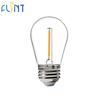 Usine directe extérieure résistant aux intempéries S14 guirlande lumineuse lampe à LED 120V E26 ampoule en plastique sans scintillement compatible avec les guirlandes lumineuses
