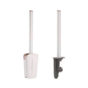Cepillo de limpieza <span class=keywords><strong>para</strong></span> inodoro multiusos con mango largo de TPR, cerdas suaves, <span class=keywords><strong>base</strong></span> de drenaje y adhesivo incluido <span class=keywords><strong>para</strong></span> limpieza del baño - Product Image 2