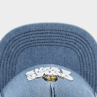 Gorra de Béisbol Unisex para Adultos, Estilo Hip Hop, de Mezclilla, con Visera Plana, Logotipo Bordado en 3D Personalizado, Ajustable, Transpirable, Impermeable, con Puntos, MOQ Diario