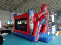 Château gonflable Spider Man d'affaires sautant le toboggan gonflable Spiderman pour enfants et adultes