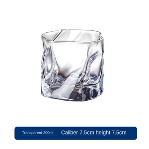 Bicchiere di vetro attorcigliato di alto valore piccola ragazza brilla Whisky vetro isolato per vino straniero e acqua domestica - Product Image 6